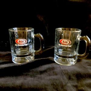 VINTAGE A&W Root-beer Glass Mugs pair of children’s mugs euc Diner style mugs